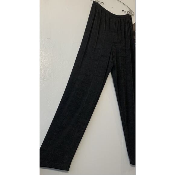 Worthingtont Pull On Pants Size 10 Black Slinky Stretch Wide Leg Comfort Travel - Picture 2 of 6